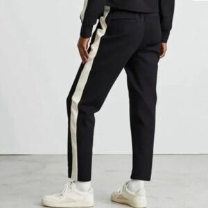 Everlane Dream Pant, Side Striped Black & white, Elastic Waistband, EUC, small